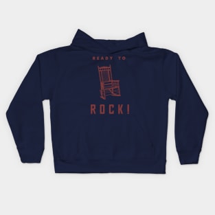 Ready to rock - funny design Kids Hoodie